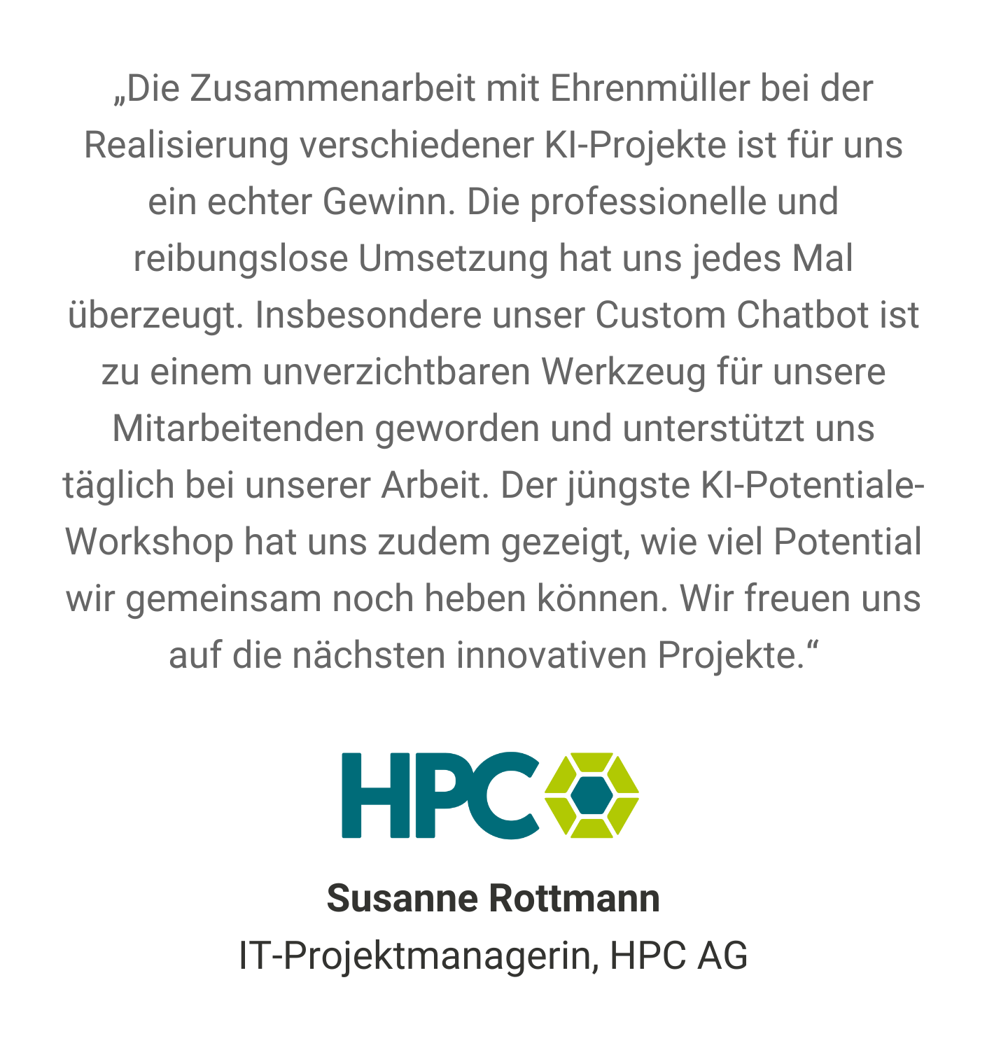 Testimonial Custom Chatbot_HPC AG_Susanne Rottmann