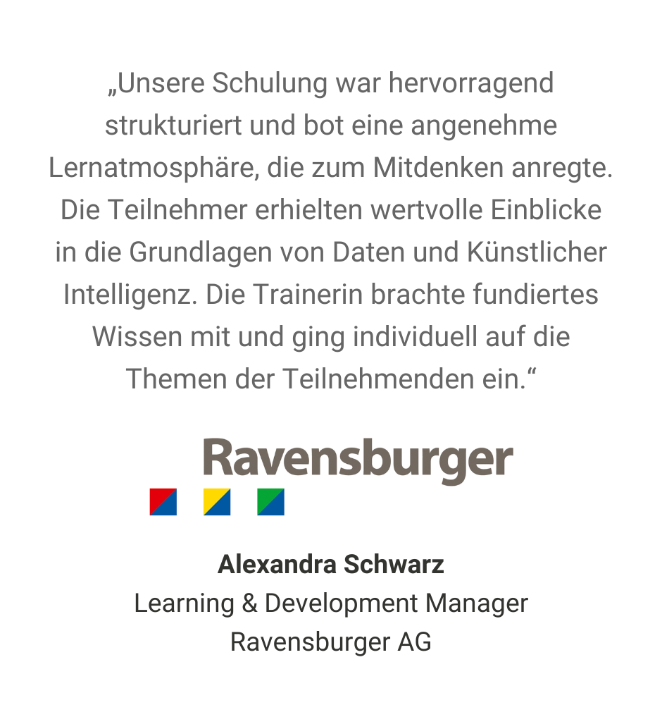 Testimonial - Ravensburger - Schulungen